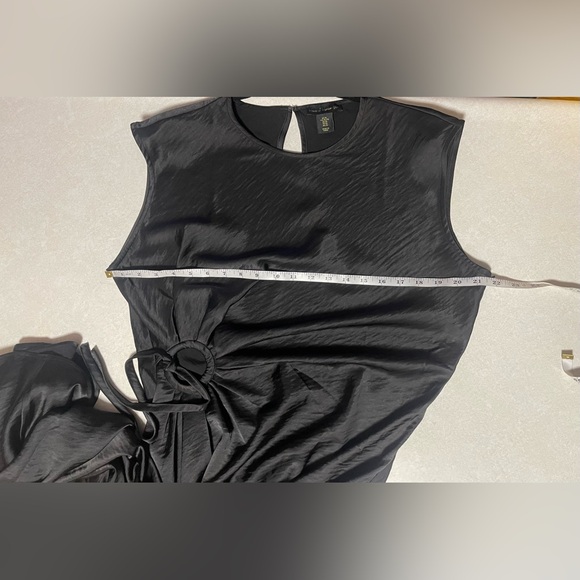 House of Harlow 1960 Women's Satin Slip Dress Circle Side Cutout in Black Sz XL - Picture 16 of 16